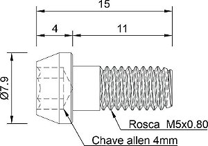 Parafuso de Titânio P/ Gancheira Road