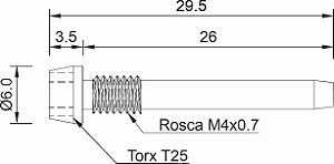 Parafusos de Titânio p/ Pastilha de Freios MAGURA - Kit com 2 unid
