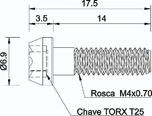 Parafuso de canote Rockshox REVERB AXS M4