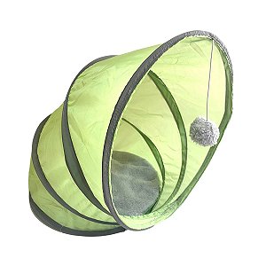 Toca Cama Caminha Iglu Túnel Espiral para Gatos - Verde