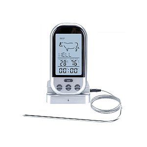 Termômetro Digital Churrasco assados c/ Sonda visor sem fio