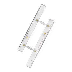 Régua Paralela para Carta Náutica em Acrílico E Inox 450mm