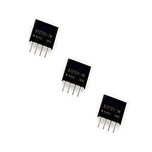 Kit 3 Conversor Isolador Fonte 12v B1212s-1w Sip-4 Isolador
