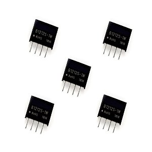 Kit 5 Conversor Isolador Fonte 12v B1212s-1w Sip-4 Isolador