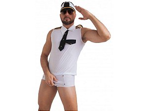 Fantasia Masculina Comandante Sexy com Quépi