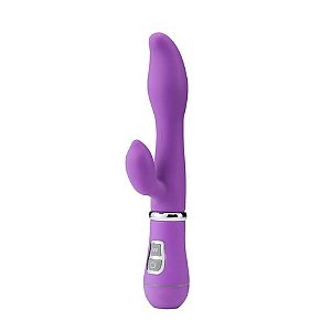 Vibrador Luxo USB com Estimulador Clitoriano e 12 Vibrações