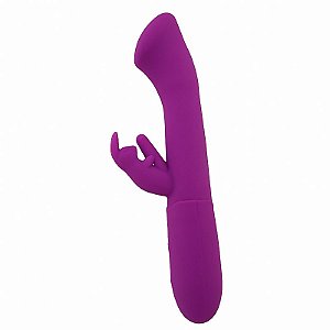 Vibrador em Silicone Duplo Ponto G e Clitóris * Recarregável *