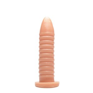 Plug Anal em Silicone Macio com Relevos Massageadores 16,5 x 3,6 cm