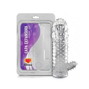 Capa Peniana Extensora com Estimulador Clitoriano - 15 cm