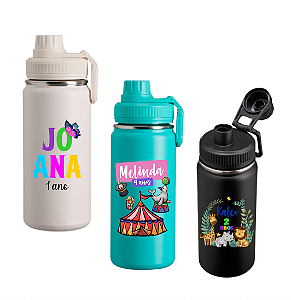 10 Garrafas Térmicas Inox 550ml