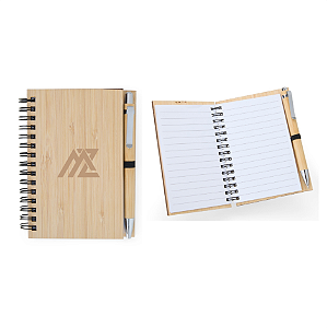 Caderno de Bambu com Caneta