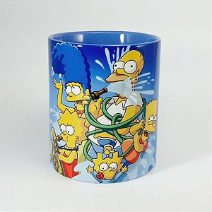 Caneca Simpsons - interior Azul
