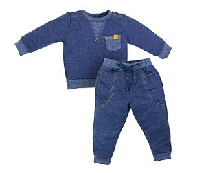 GRW CONJ LONGO DENIM BOYS MARINHO