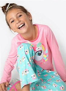 PIJAMA ML TEEN ECO UNICORNIO ROSA - PUKET