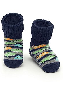 MEIA BOTINHA PANSOCKS BABY AZUL MARINHO - PUKET