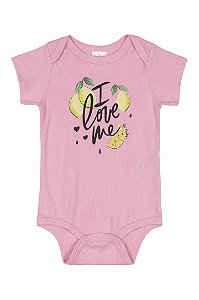 BODY MANGA CURTA EM SUEDINE 141911 ROSA BLUSH - UP BABY