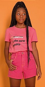 T-SHIRT COMFORT LAVADA - 008581-ROSA MAKE - DIMY CANDY