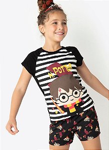 SHORT DOLL TEEN VISCO HP PRETO - Puket