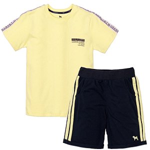 CONJ CAMISETA SUEDINE/BERMUDA PIQUET - 23515 - IN