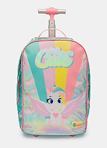 MOCHILA COM RODINHA PEQUENA UNI LOVE VERDE AGUA - PUKET