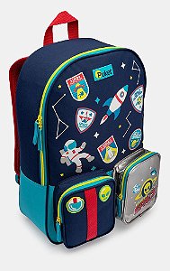 MOCHILA SEM RODINHA FUN ESPACIAL AZUL MARINHO - PUKET