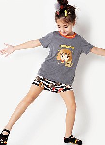 SHORT DOLL TEEN MEIA MALHA HP MESCLA ESCURO - PUKET