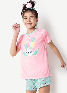 SHORT DOLL MC KIDS ECO UNICORNIO LOVE ROSA - PUKET