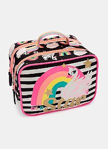 NECESSAIRE GRANDE CISNE RAINBOW PRETO - PUKET