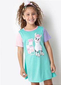 CAMISOLA KIDS ECO LHAMA RETRO VERDE AGUA - PUKET