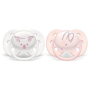 SCF222/04 CHUPETA ULTRA SOFT DUPLA KOALA/COELHO 0-6M - PHILIPS AVENT