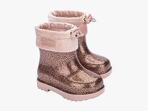 BOTA MINI MELISSA RAIN BOOT ROSA GLITT - MELISSA