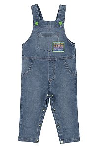 JARDINEIRA EM JEANS 194025 AZUL INDIGO - UP BABY