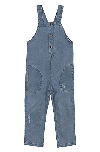 JARDINEIRA EM JEANS 194025 AZUL INDIGO - UP BABY