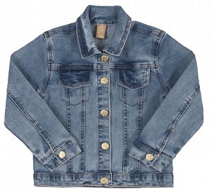 JAQUETA EM JEANS 164120 AZUL MEDIO - UP BABY