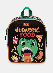 MOCHILA PEQUENA DINO FOOD PRETO PUKET