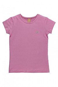 BLUSA MANGA CURTA EM COTTON 151920 ROSA ESCURO UP BABY