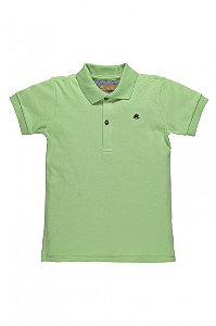 CAMISA POLO MANGA CURTA EM SUEDINE 140156 VERDE VERAO UP BABY