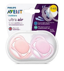 CHUPETA ULTRA AIR DUPLA PHILIPS AVENT LISA 0-6M MENINA