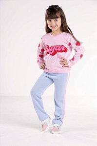 SWEATER INFANTIL YASMIM ROSA MINI LADY