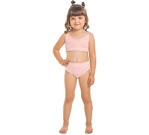 TOP E CALCINHA INFANTIL ROSA VENEZA KYLY