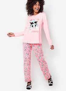 PIJAMA ADULTO ECO VACA FUN ROSA PUKET