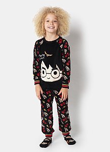 PIJAMA  INFANTIL SOFT HARRY POTTER PRETO PUKET