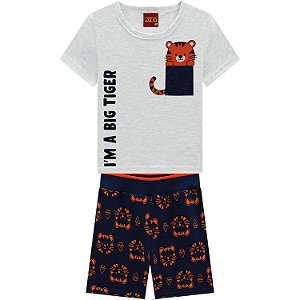 CONJUNTO INFANTIL MASCULINO MESCLA WHITE TIGRE KYLY