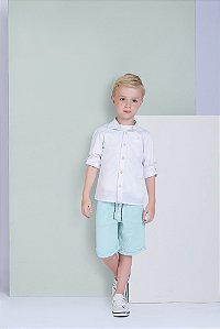 CONJUNTO INFANTIL MASCULINO CAMISA E BERMUDA MILON