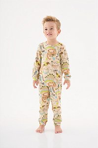 PIJAMA INFANTIL EM SUEDINE DINOSSAURO UP BABY