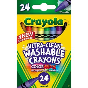 Giz de Cera Lavável Crayola 24 cores