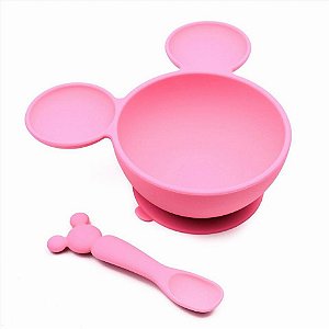 Kit Bowl e Colher de Silicone Minnie - Bumkins