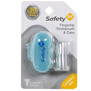 Dedal de Silicone Transparente - Escova de Dente Infantil - Safety 1st