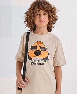 T-SHIRT MASCULINA INFANTIL YOUCCIE ARGILA TIMÃO E PUMBA