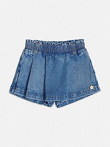 SHORTS SAIA JEANS COM PREGAS MOMI